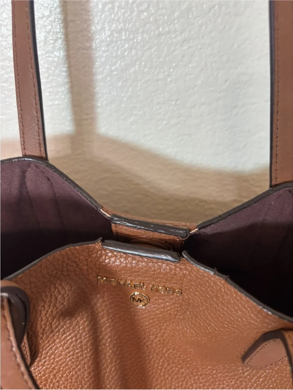 Michael Kors Tan Pebbled Leather Tote - Picture 8 of 12